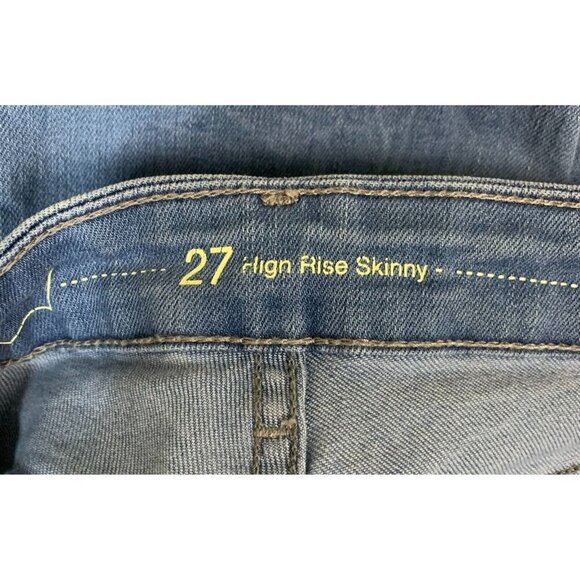 Levis Women Jeans Size 27 Blue Denim Light Washed High Rise Stretch Skinny Fit - Picture 6 of 7